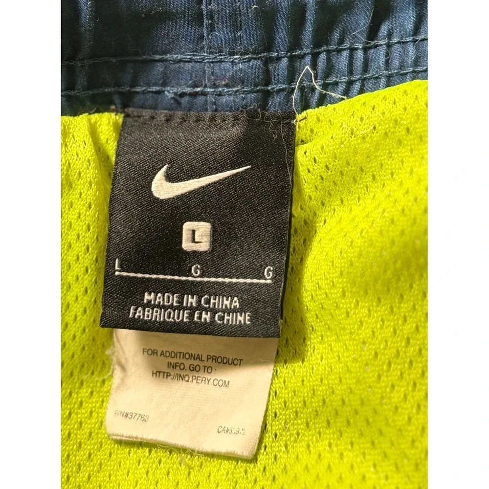 NIke Blue‎ Fade Rain Swim Shorts Neon Yellow size Large 9